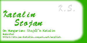 katalin stojan business card